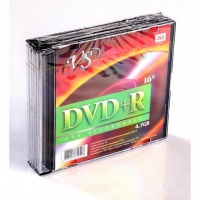 (VSDVDPRSL501) Диск DVD+R VS 4.7 Gb, 16x, Slim Case (5), (5/200) (20519)