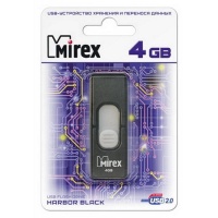 (13600-FMUBHB04) Флеш накопитель 4GB Mirex Harbor, USB 2.0, Черный (13600-FMUBHB04) Флеш накопитель 4GB Mirex Harbor, USB 2.0, Черный