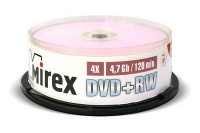 (UL130022A4L) Диск DVD+RW Mirex 4.7 Gb, 4x, Cake Box (10), (10/300) (202639)