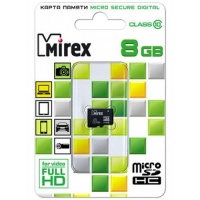 (13612-MC10SD08) Флеш карта microSD 8GB Mirex microSDHC Class 10 (13612-MC10SD08) Флеш карта microSD 8GB Mirex microSDHC Class 10