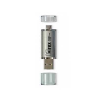 (13600-DCFSSM08) Флеш накопитель 8GB Mirex Smart, OTG, USB 2.0/MicroUSB, Серебро (13600-DCFSSM08) Флеш накопитель 8GB Mirex Smart, OTG, USB 2.0/MicroUSB, Серебро
