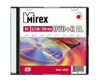 (UL130062A8S) Диск DVD+R Mirex 8.5 Gb, 8x, Slim Case (1), Dual Layer (1/50) (204190) (UL130062A8S) Диск DVD+R Mirex 8.5 Gb, 8x, Slim Case (1), Dual Layer (1/50) (204190)