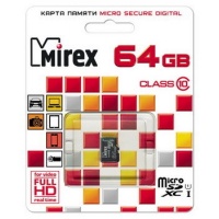 (13612-MC10SD64) Флеш карта microSD 64GB Mirex microSDXC Class 10 UHS-I (13612-MC10SD64) Флеш карта microSD 64GB Mirex microSDXC Class 10 UHS-I