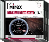 (UL120052A8F) Диск CD-R Mirex 700 Mb, 52х, Maximum, Slim Case (5), (5/200) (201243)