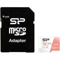 (SP064GBSTXDV3V20SP) Флеш карта microSD 64GB Silicon Power Superior A1 microSDXC Class 10 UHS-I U3 1 (SP064GBSTXDV3V20SP) Флеш карта microSD 64GB Silicon Power Superior A1 microSDXC Class 10 UHS-I U3 1