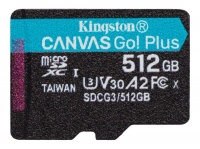 (SDCG3/512GB) Флеш карта microSD 512GB Kingston microSDXC Class 10 UHS-I U3 V30 Canvas Go Plus (SD а