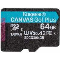 (SDCG3/64GBSP) Флеш карта microSD 64GB Kingston microSDXC Class 10 UHS-I U3 V30 Canvas Go Plus 170MB (SDCG3/64GBSP) Флеш карта microSD 64GB Kingston microSDXC Class 10 UHS-I U3 V30 Canvas Go Plus 170MB
