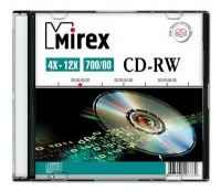(UL121002A8S) Диск CD-RW Mirex 700 Mb, 12х, Slim Case (1), (1/200) (202318) (UL121002A8S) Диск CD-RW Mirex 700 Mb, 12х, Slim Case (1), (1/200) (202318)