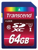 (TS64GSDXC10U1) Флеш карта SD 64GB Transcend SDXC Class 10 UHS-I,600х