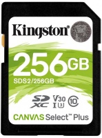 (SDS2/256GB) Флеш карта SD 256GB Kingston SDXC Class 10 UHS-I U3 V30 Canvas Select Plus 100Mb/s