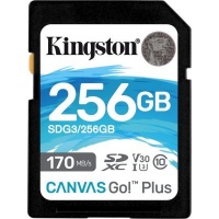 (SDG3/256GB) Флеш карта SD 256GB Kingston SDXC Class 10 UHS-I U3 V30 Canvas Go Plus 170Mb/s