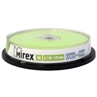 (UL130032A4L) Диск DVD-RW Mirex 4.7 Gb, 4x, Cake Box (10), (10/300) (202578)