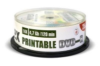 (UL130028A1M) Диск DVD-R Mirex 4.7 Gb, 16x, Cake Box (25), Ink Printable (25/300) (203285)