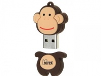 (13600-KIDMKB08) Флеш накопитель 8GB Mirex Monkey, USB 2.0, Коричневый